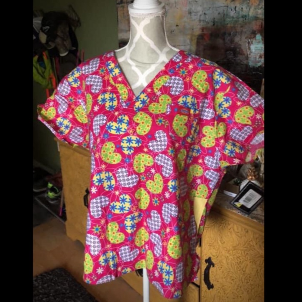 2- Dickie’s Scrub Tops Mock Style XL